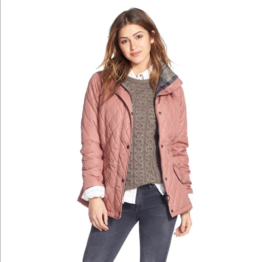 Barbour hooded quilted jacket